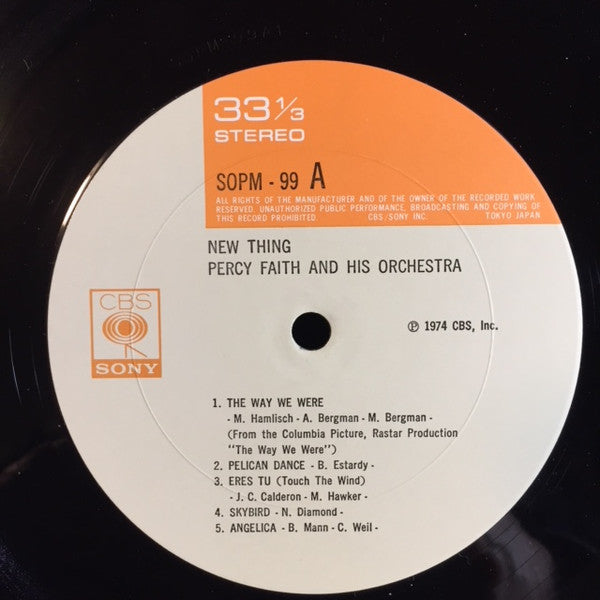 Percy Faith & His Orchestra - New Thing (Vinyl, LP, Album) Very Good (VG) / Good Plus (G+)