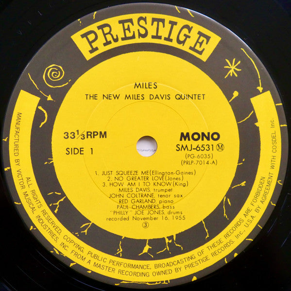 The Miles Davis Quintet - Miles (Vinyl, LP, Album, Mono, Reissue)