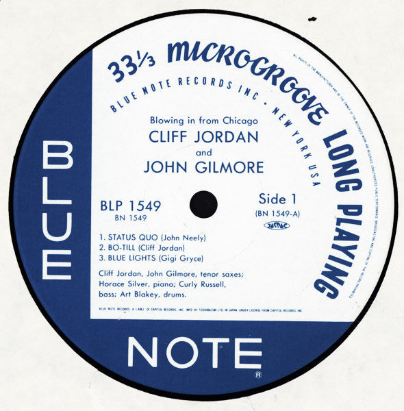 Clifford Jordan - Blowing In From Chicago (Vinyl, LP, Album, Mono, Reissue, Limited Edition) Near Mint (NM or M-) / Near Mint (NM or M-)