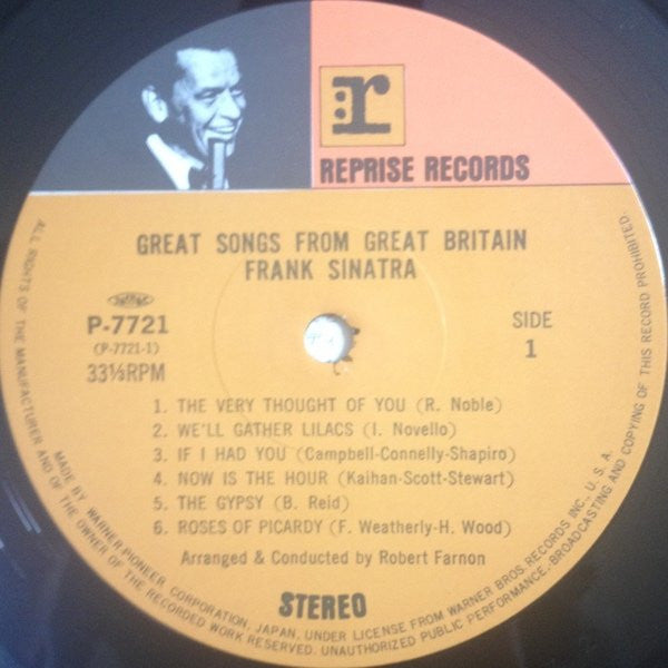 Frank Sinatra - Sinatra Sings Great Songs From Great Britain (Vinyl, LP, Album, Reissue, Stereo) Near Mint (NM or M-) / Near Mint (NM or M-)