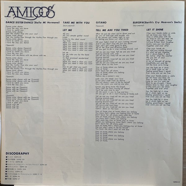 Santana - Amigos (Vinyl, LP, Album, Stereo)