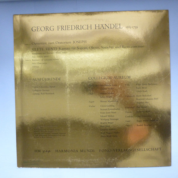 Georg Friedrich Händel - Silete Venti - Kantaten Für Sopran Und Orchester (Vinyl, LP, Mono) Very Good Plus (VG+) / Very Good (VG)