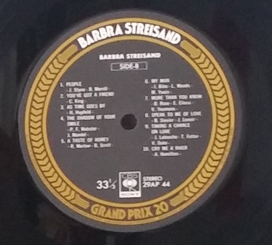 Barbra Streisand - Grand Prix 20 (Vinyl, LP, Compilation) Very Good Plus (VG+) / Very Good Plus (VG+)