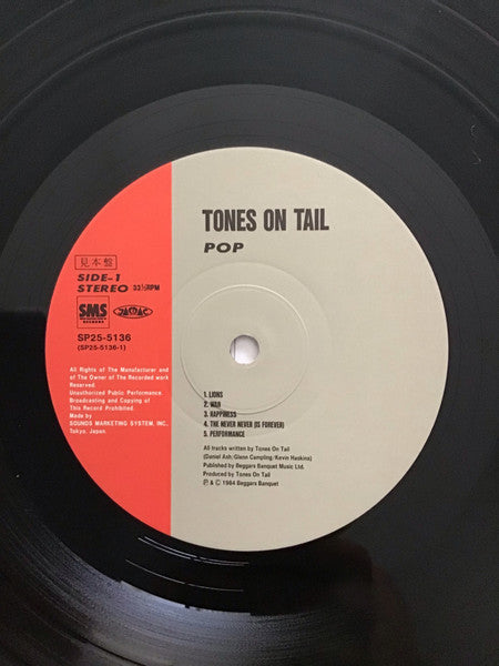Tones On Tail - Pop (Vinyl, LP, Album, Promo) Very Good Plus (VG+) / Very Good Plus (VG+)
