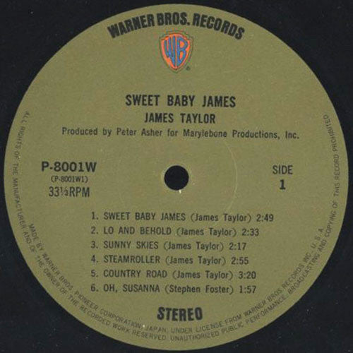 James Taylor (2) - Sweet Baby James (Vinyl, LP, Album, Reissue)