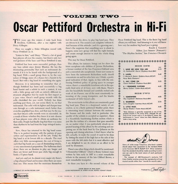 Oscar Pettiford Orchestra - O.P.'s Jazzmen The Oscar Pettiford Orchestra In Hi-Fi  - Volume Two (Vinyl, LP, Album, Reissue, Mono) Very Good Plus (VG+) / Very Good (VG)