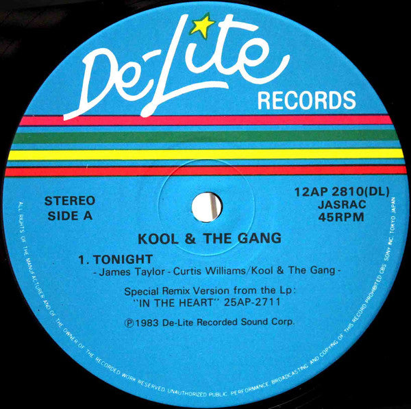 Kool & The Gang - Tonight (Vinyl, 12", 45 RPM) Good Plus (G+) / Very Good (VG)