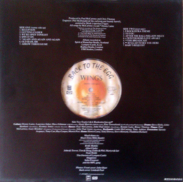 Wings (2) - Back To The Egg (Vinyl, Album, LP)