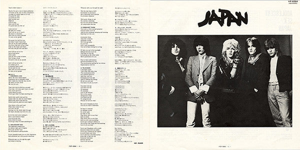 Japan - Adolescent Sex = Endless Rebellion (Vinyl, LP, Album, Stereo) Very Good (VG) / Good Plus (G+)
