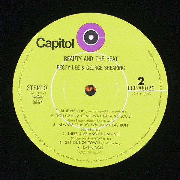 Peggy Lee - Beauty And The Beat! (Vinyl, LP, Album, Stereo)