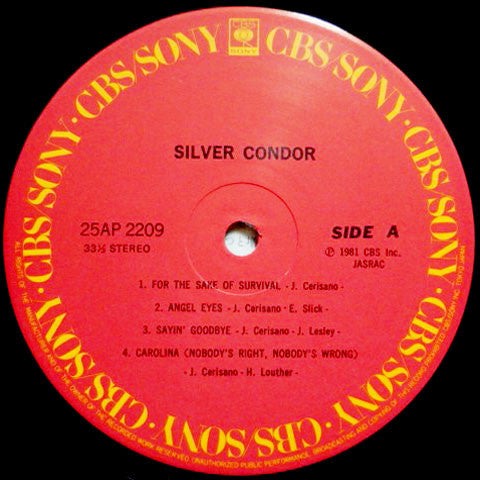 Silver Condor - Silver Condor (Vinyl, LP, Album) Very Good Plus (VG+) / Very Good (VG)