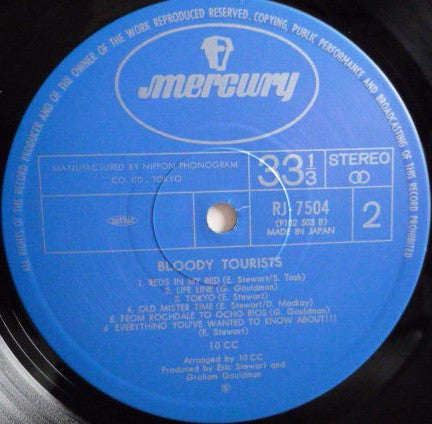 10cc - Bloody Tourists (Vinyl, LP, Album, Stereo)