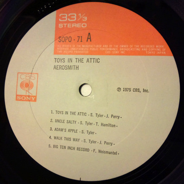 Aerosmith - Toys In The Attic (Vinyl, LP, Album, Stereo)