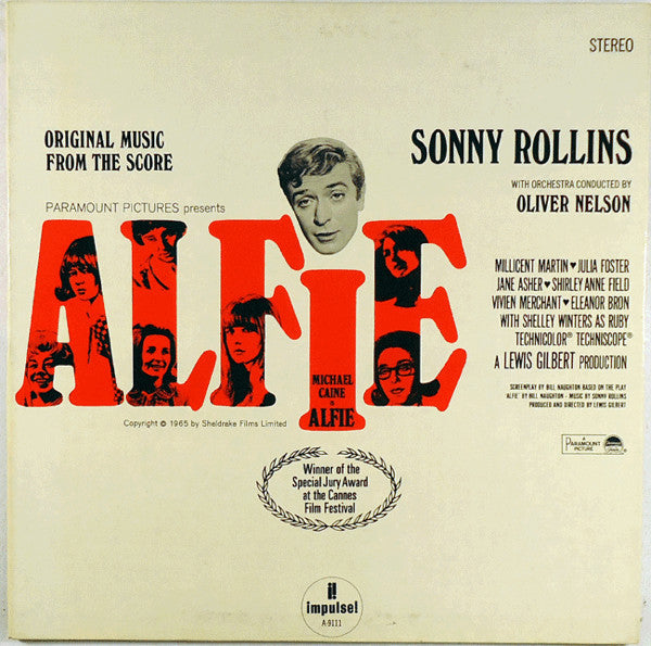 Sonny Rollins - Original Music From The Score "Alfie" (Vinyl, LP, Album, Reissue, Repress, Stereo) Good Plus (G+) / Good (G)