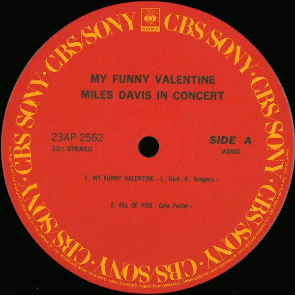 Miles Davis - My Funny Valentine - Miles Davis In Concert (Vinyl, L...