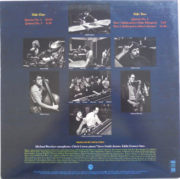 Chick Corea - Three Quartets (Vinyl, LP, Album, Stereo)