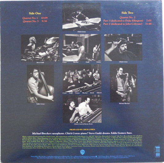 Chick Corea - Three Quartets (Vinyl, LP, Album, Stereo) Very Good (VG) / Very Good Plus (VG+)
