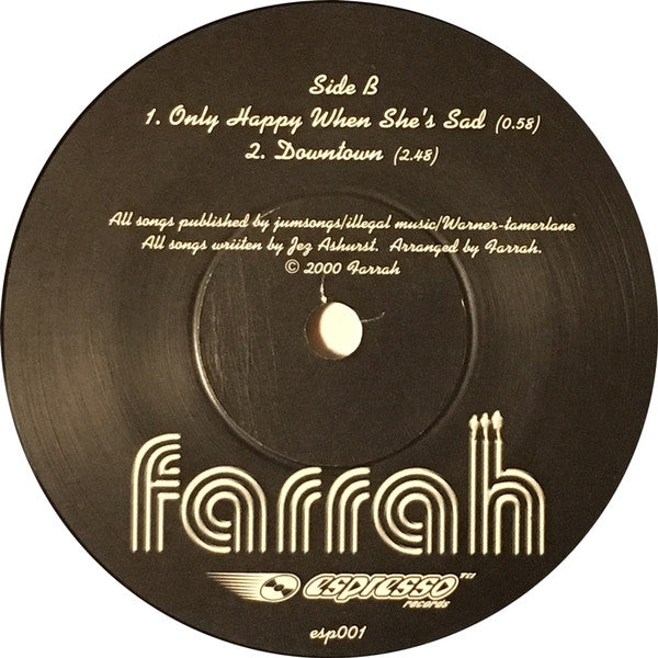 Farrah - Living For The Weekend (Vinyl, 7", Single) Very Good Plus (VG+) / Very Good Plus (VG+)