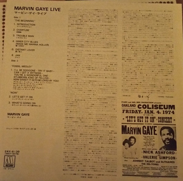 Marvin Gaye - Marvin Gaye Live! (Vinyl, LP, Album, Promo) Very Good (VG) / Good Plus (G+)