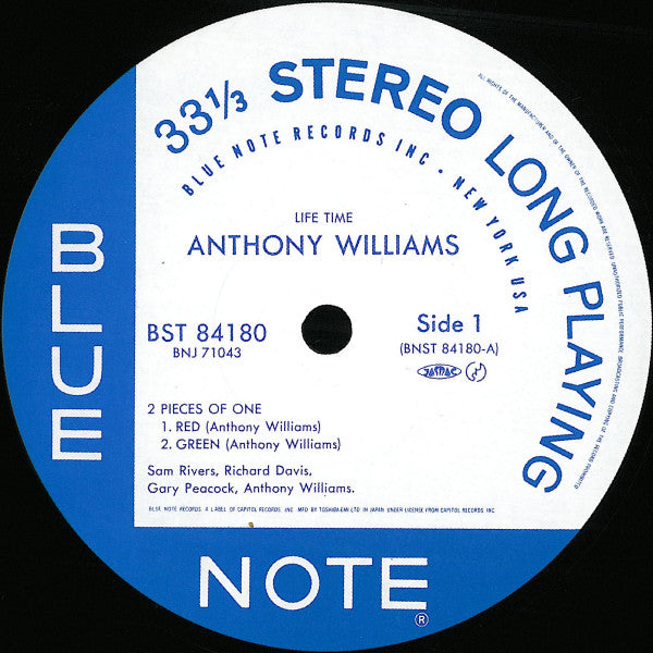 Anthony Williams - Life Time (Vinyl, LP, Album, Stereo, Reissue) Very Good Plus (VG+) / Very Good Plus (VG+)