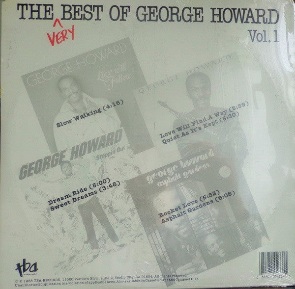 George Howard - The Very Best Of George Howard Vol. 1 (Vinyl, LP, Compilation) Good Plus (G+) / Very Good Plus (VG+)