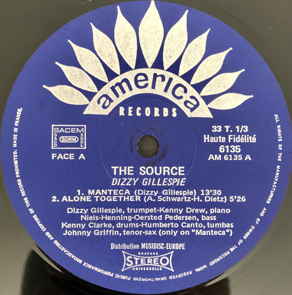 Dizzy Gillespie - The Source (Vinyl, LP, Album) Very Good (VG) / Very Good (VG)