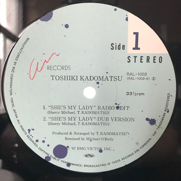 Toshiki Kadomatsu - She's My Lady (Vinyl, 12", 33 ⅓ RPM, Single)