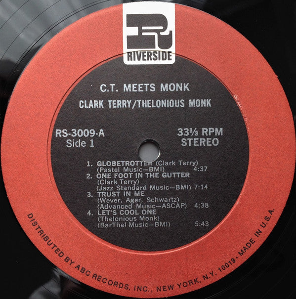 Clark Terry - CT Meets Monk (Vinyl, LP, Album, Reissue, Remastered, Stereo) Good Plus (G+) / Very Good (VG)