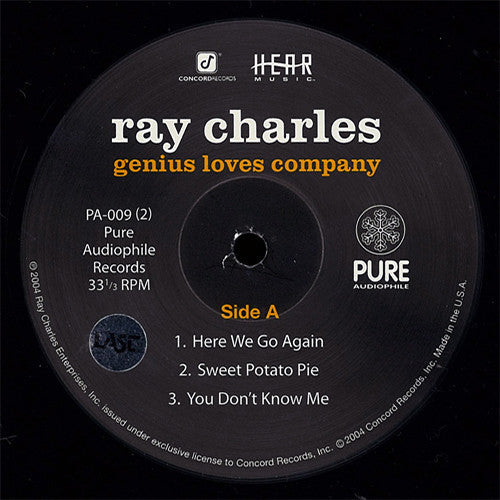 Ray Charles - Genius Loves Company (2xVinyl, LP, Album, Limited Edition, Numbered, Stereo) Very Good Plus (VG+) / Very Good Plus (VG+)