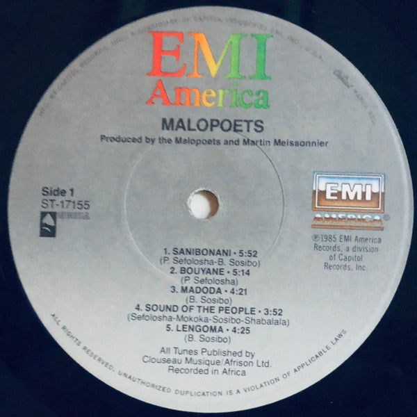 Malopoets - Malopoets (Vinyl, Album, LP) Very Good Plus (VG+) / Very Good Plus (VG+)