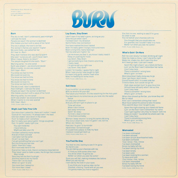 Deep Purple - Burn (Vinyl, LP, Album, Reissue)