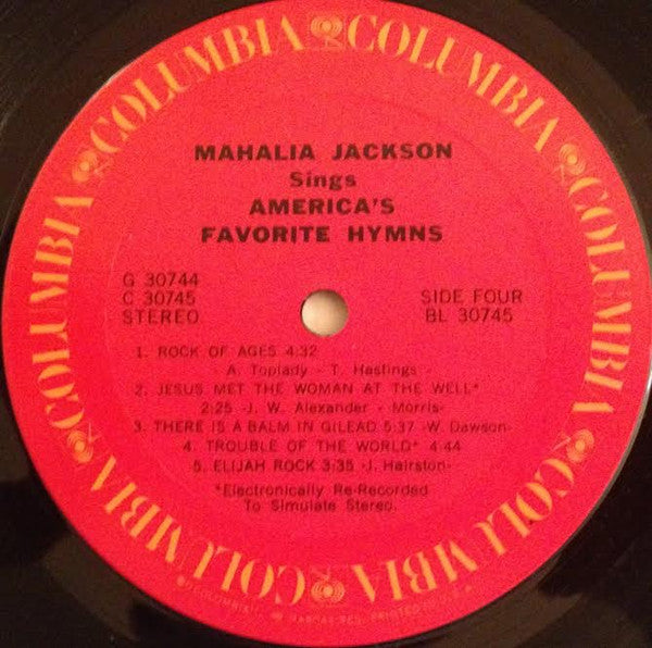 Mahalia Jackson - Mahalia Jackson Sings America's Favorite Hymns (2xVinyl, LP, Compilation) Very Good Plus (VG+) / Very Good Plus (VG+)