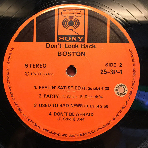 Boston - Don't Look Back (Vinyl, LP, Album) Very Good (VG) / Very Good (VG)