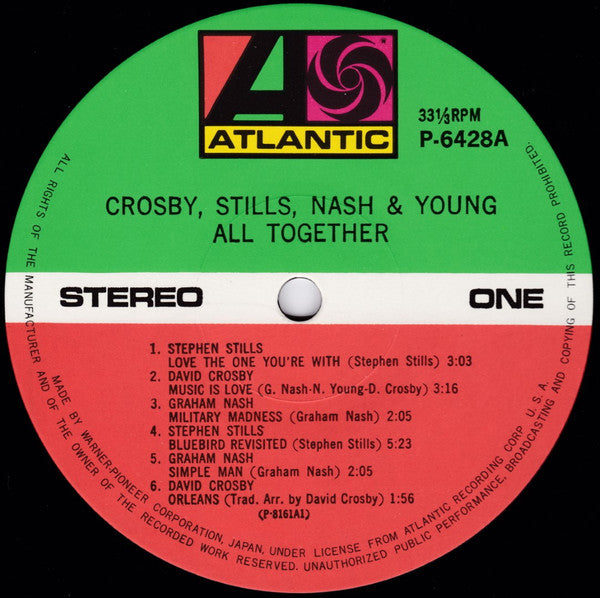Crosby, Stills, Nash & Young - All Together (Vinyl, LP, Compilation, Reissue) Near Mint (NM or M-) / Very Good Plus (VG+)