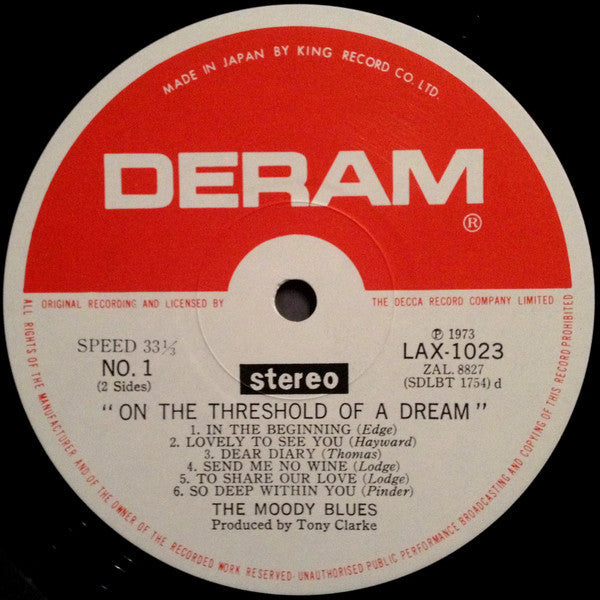 The Moody Blues - On The Threshold Of A Dream (Vinyl, LP, Album, Re...