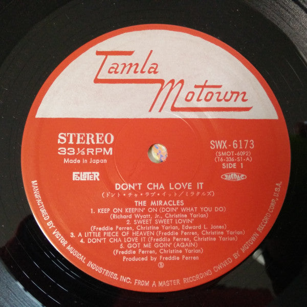 The Miracles - Don't Cha Love It (Vinyl, LP, Album) Very Good Plus (VG+) / Very Good Plus (VG+)