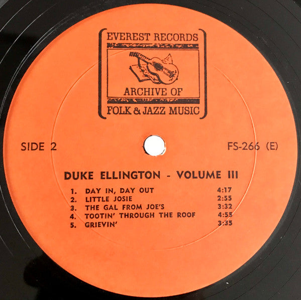Duke Ellington - Volume III (Vinyl, LP, Album) Very Good Plus (VG+) / Very Good Plus (VG+)
