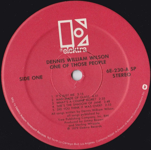 Dennis Wilson (3) - One Of Those People (Vinyl, LP, Album) Good Plus (G+) / Very Good (VG)
