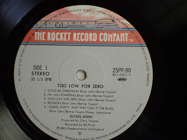 Elton John - Too Low For Zero (Vinyl, LP, Album)