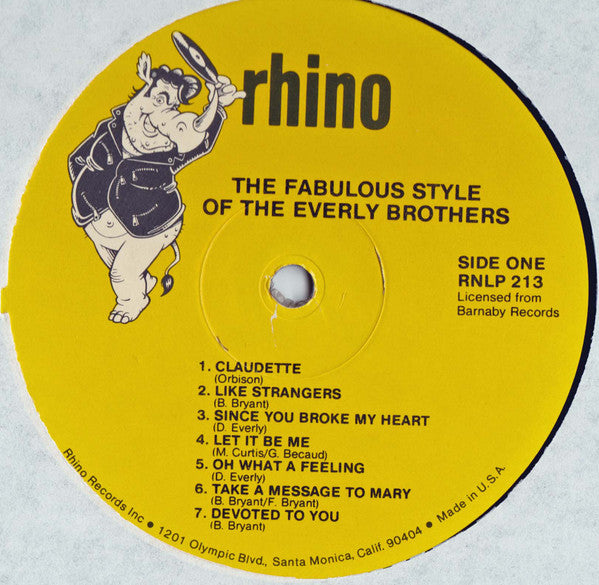 Everly Brothers - The Fabulous Style Of The Everly Brothers (Vinyl, LP, Compilation, Reissue) Very Good (VG) / Good Plus (G+)