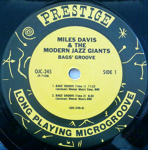 Miles Davis - Bags Groove (Vinyl, LP, Album, Reissue, Repress)