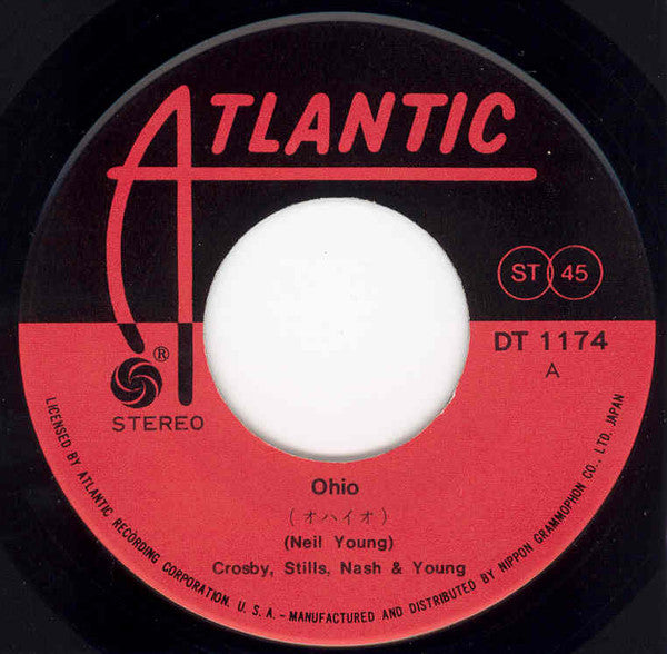 Crosby, Stills, Nash & Young - Ohio (Vinyl, 7", Single, 45 RPM) Very Good Plus (VG+) / Very Good (VG)
