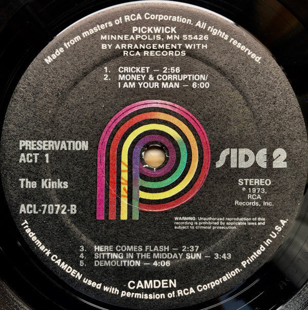 The Kinks - Preservation Act 1 (LP, Album, Reissue) - Very Good (VG) / Good Plus (G+)