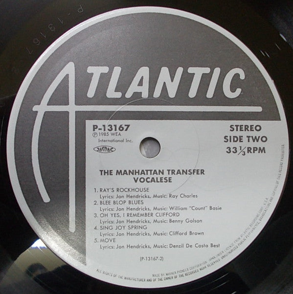 The Manhattan Transfer - Vocalese (Vinyl, LP, Album) Very Good Plus (VG+) / Very Good (VG)