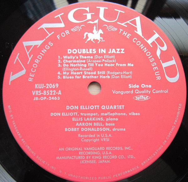 Don Elliott Quartet - Doubles In Jazz (Vinyl, LP, Compilation, Reissue) Very Good Plus (VG+) / Very Good Plus (VG+)