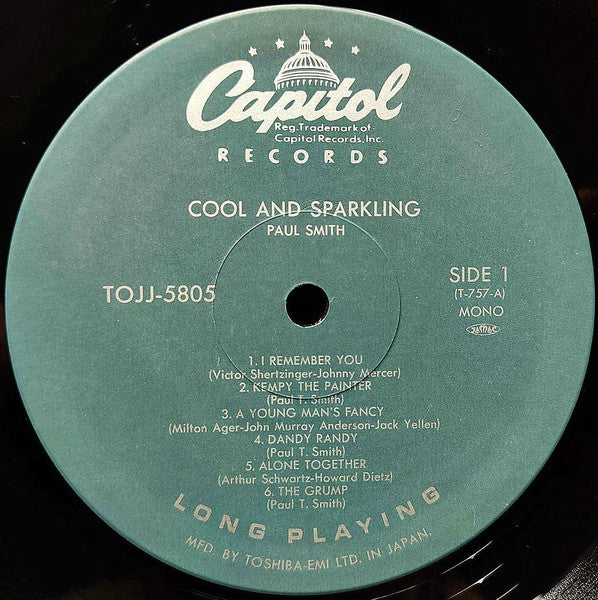 Paul Smith (5) - Cool And Sparkling (Vinyl, LP, Album, Reissue, Mono) Very Good Plus (VG+) / Very Good Plus (VG+)