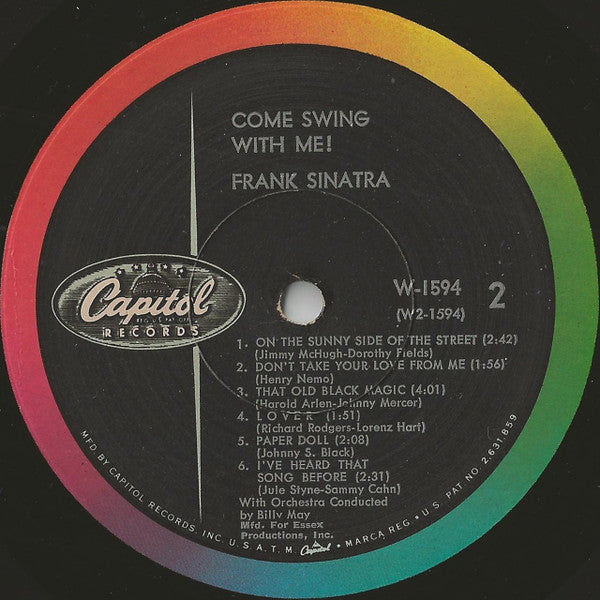 Frank Sinatra - Come Swing With Me! (Vinyl, LP, Album, Mono) Good Plus (G+) / Very Good (VG)