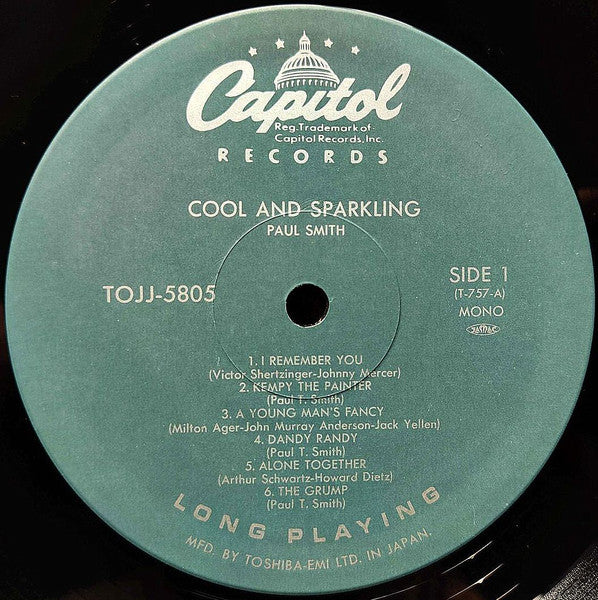 Paul Smith (5) - Cool And Sparkling (Vinyl, LP, Album, Reissue, Mono) Very Good Plus (VG+) / Very Good Plus (VG+)