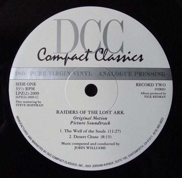 John Williams (4) - Raiders Of The Lost Ark (Original Motion Picture Soundtrack) (2xVinyl, LP, Album, Limited Edition, Numbered, Reissue, Remastered) Mint (M) / Very Good Plus (VG+)