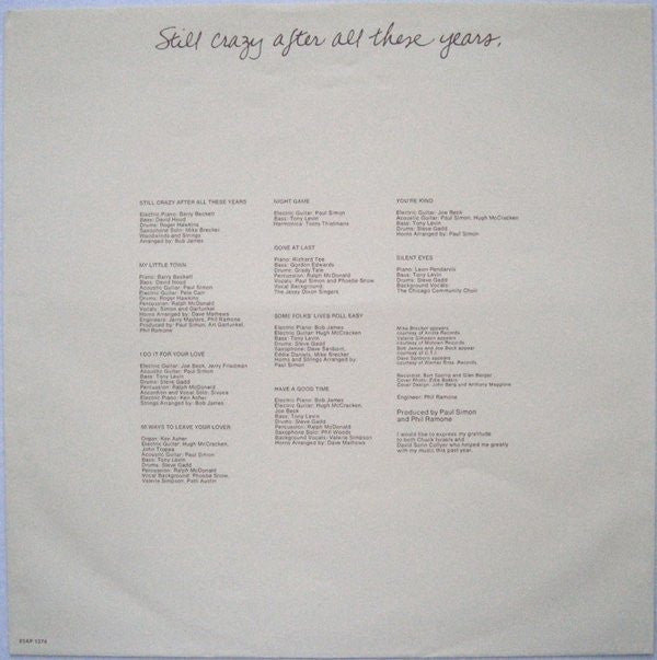 Paul Simon - Still Crazy After All These Years (Vinyl, LP, Album, R...